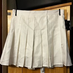 Short white skirt